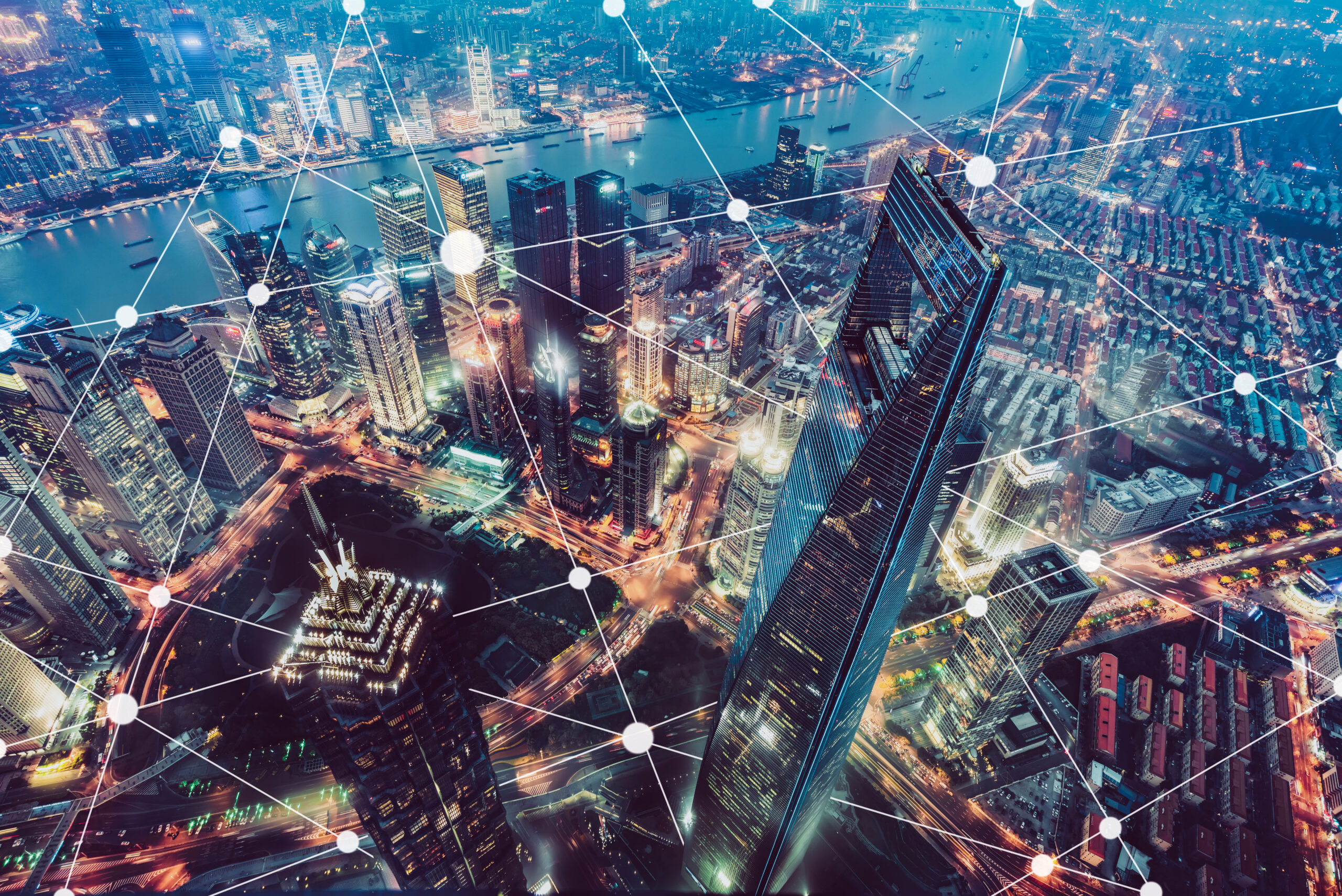 Decorative image of a connected city